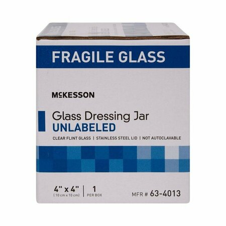 MCKESSON Glass Unlabeled Sundry Jar, 4 x 4 in 63-4013